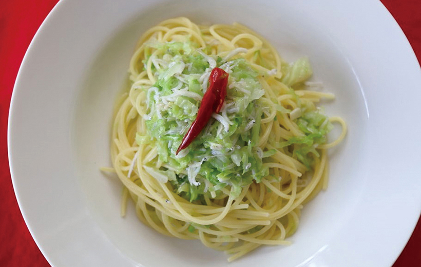 グルテンフリースパゲッティのペペロンチーノ