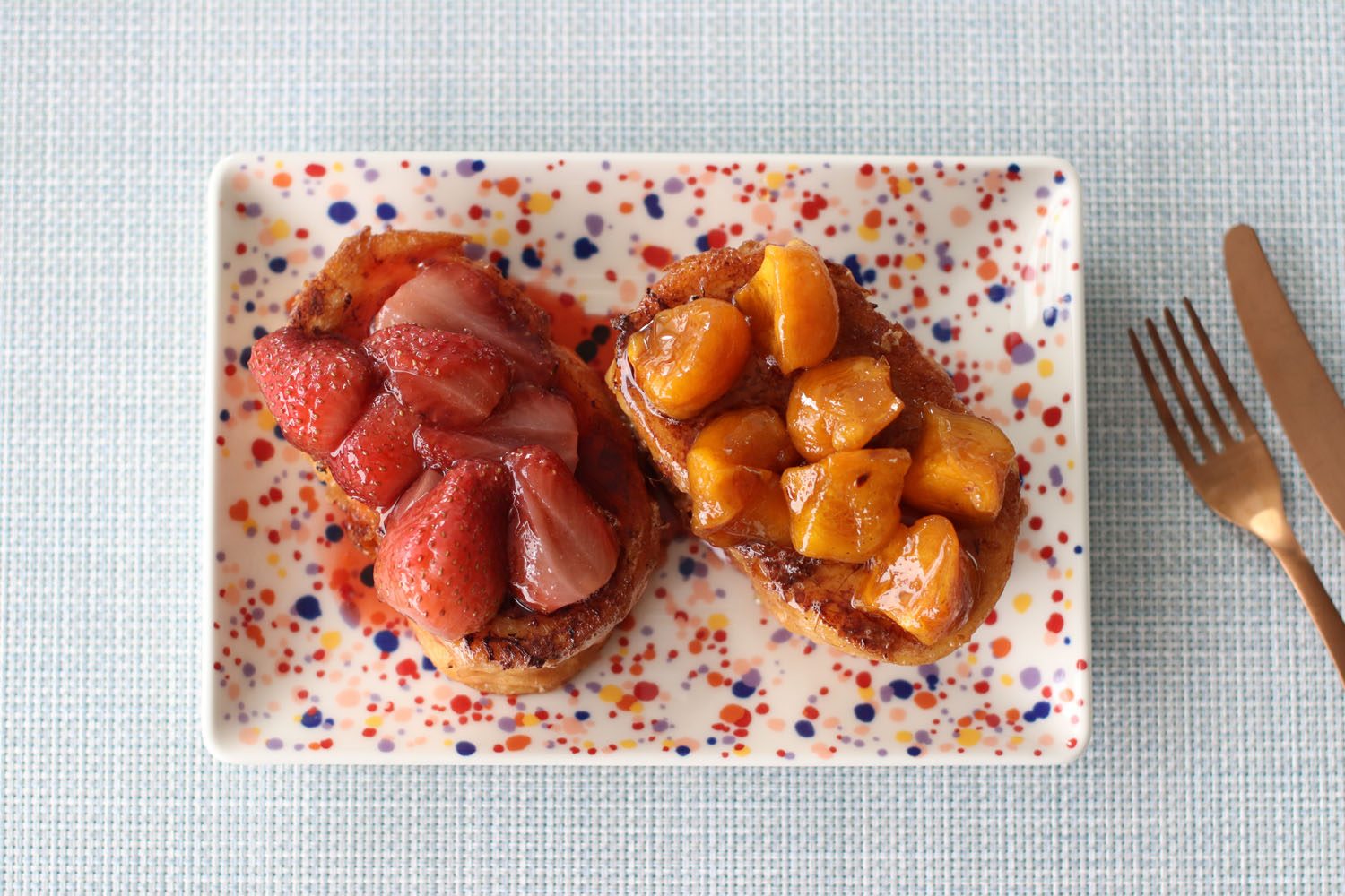有機いちごとあんぽ柿のフレンチトースト