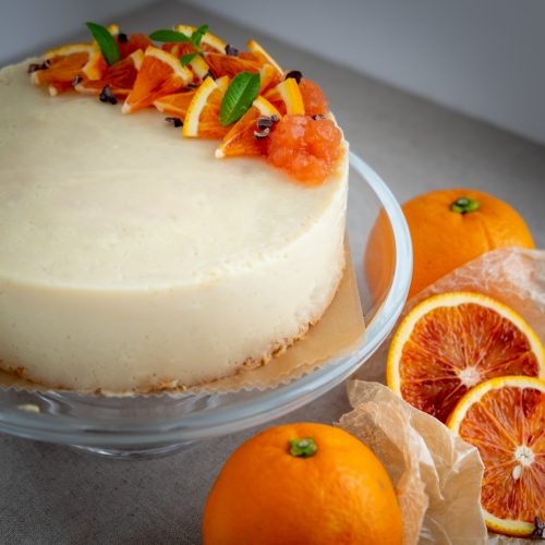 有機ブラッドオレンジのブランマンジェ ケーキ