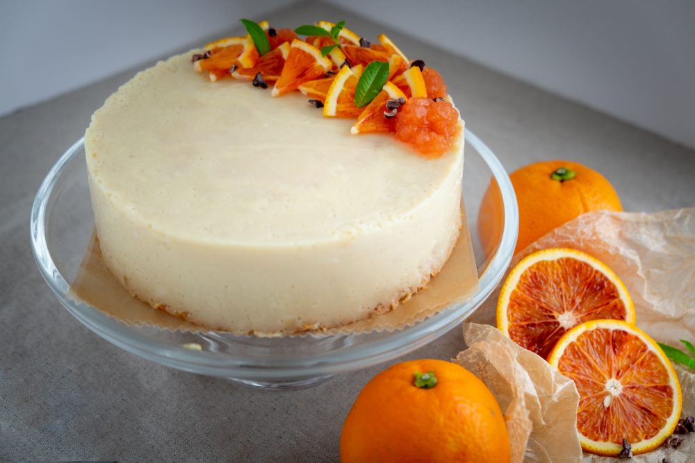有機ブラッドオレンジのブランマンジェ ケーキ