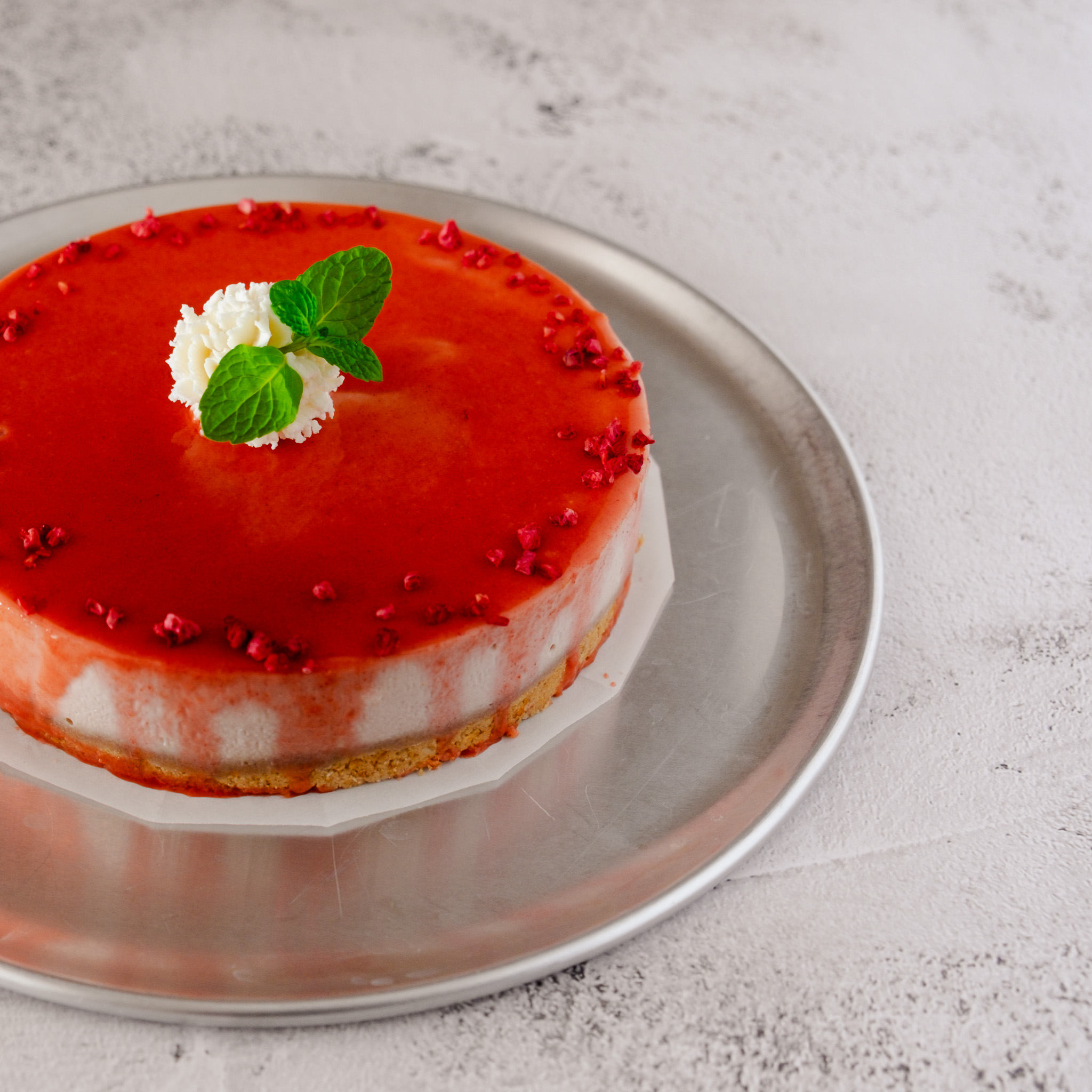 有機いちごのレアチーズケーキ（グルテンフリー）｜Veggit rabbit's