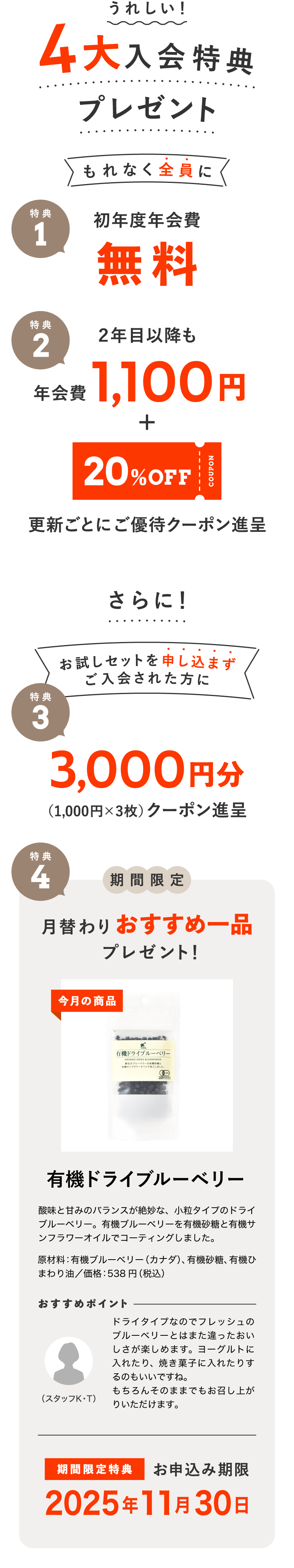 入会キャンペーン