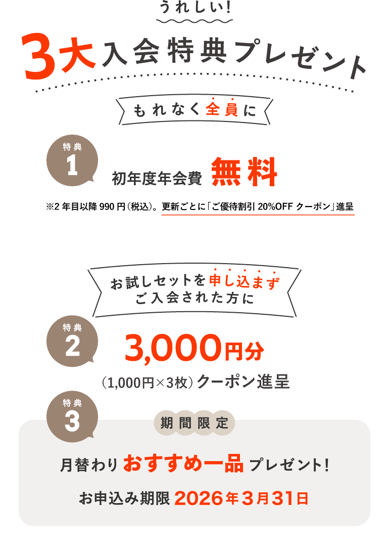 入会キャンペーン