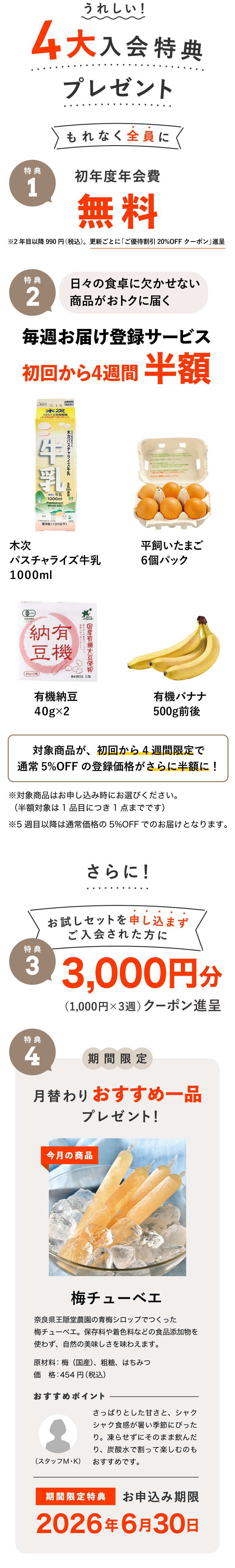入会キャンペーン