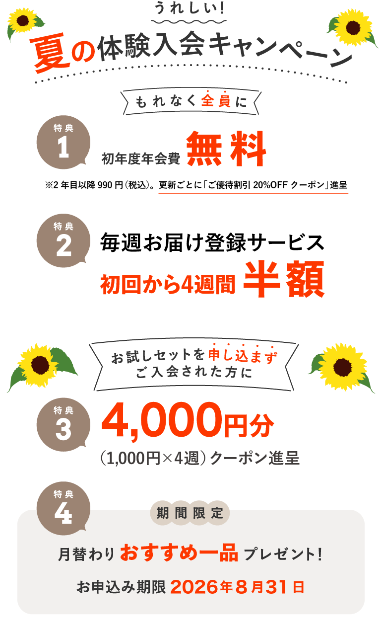 入会キャンペーン